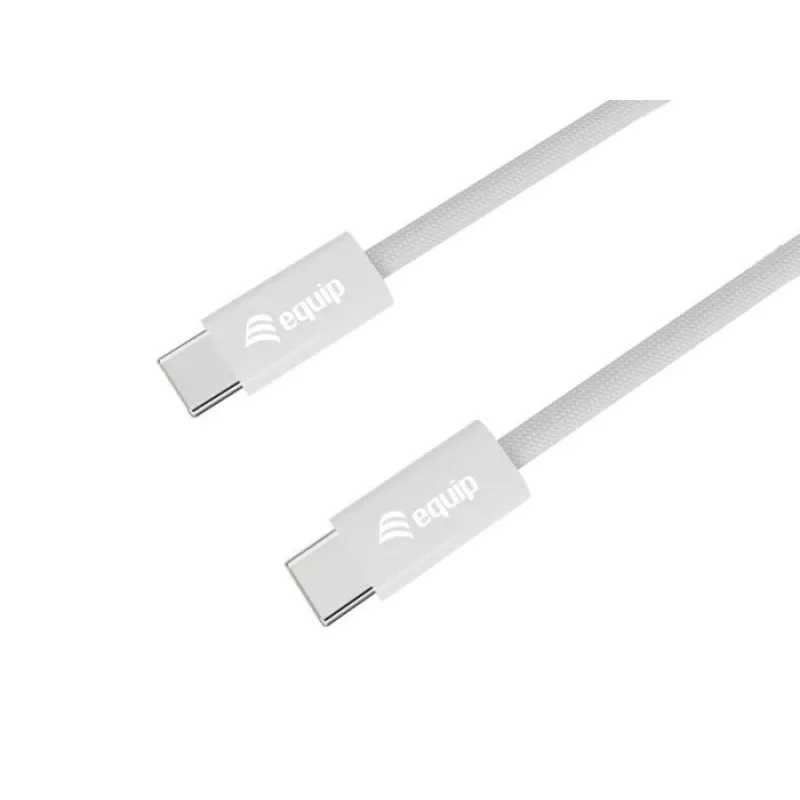 Equip 128840 USB-C – USB-C 2.0 kaabel, 3 A, PD 60 W, 0,3 m, valge