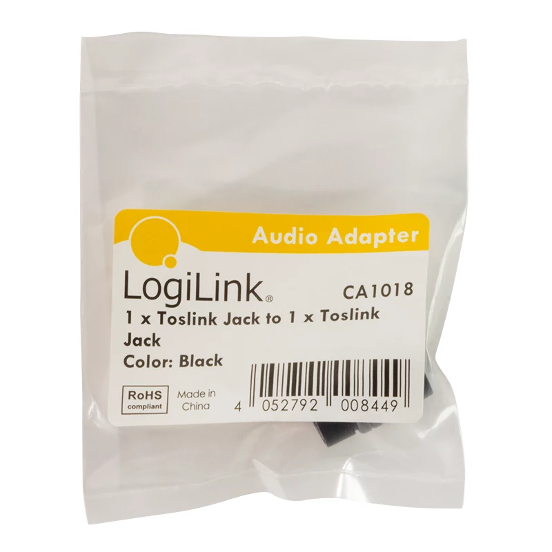 LogiLink CA1018 Toslink heliadapter, Toslink pesa – Toslink pesa, must