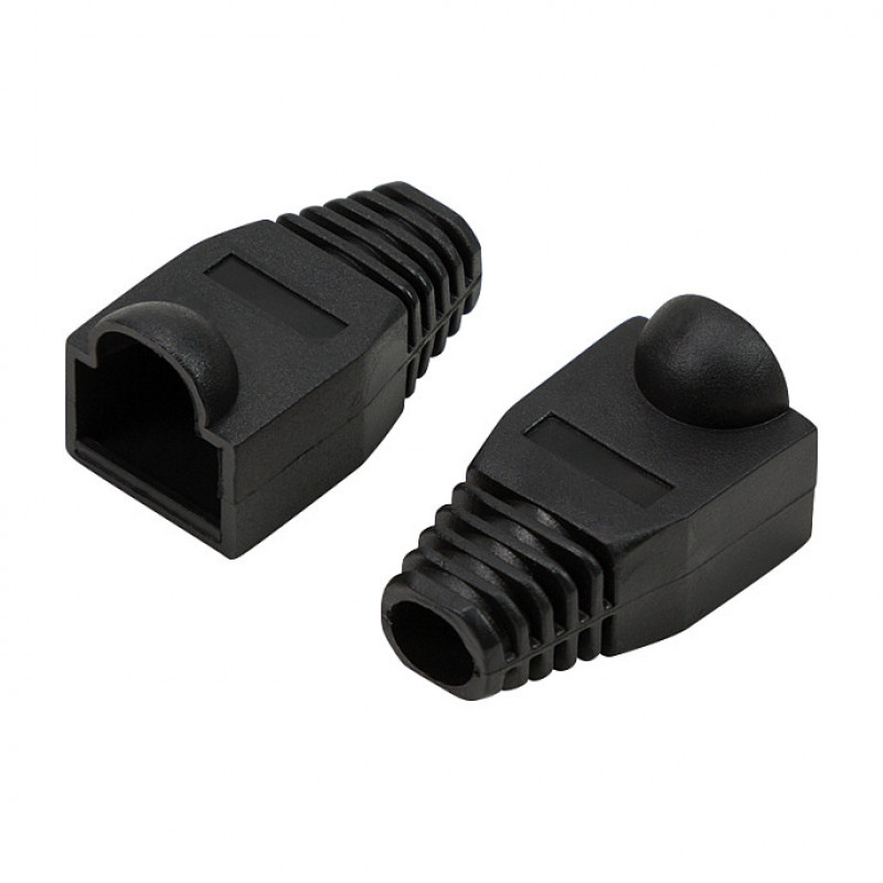 LogiLink MP0064 RJ45 pistiku kaitsekate 6,5 mm, must, CAT6A (50 tk)