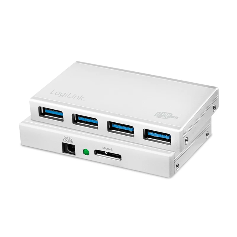 LogiLink UA0421 USB 3.0 jaotur, 4 porti, koos toiteallikaga