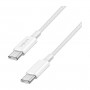 LogiLink CU0341 USB 2.0 Type-C kaabel, C/M - C/M, 480 Mbps, 60 W, nailon, valge, 1 m