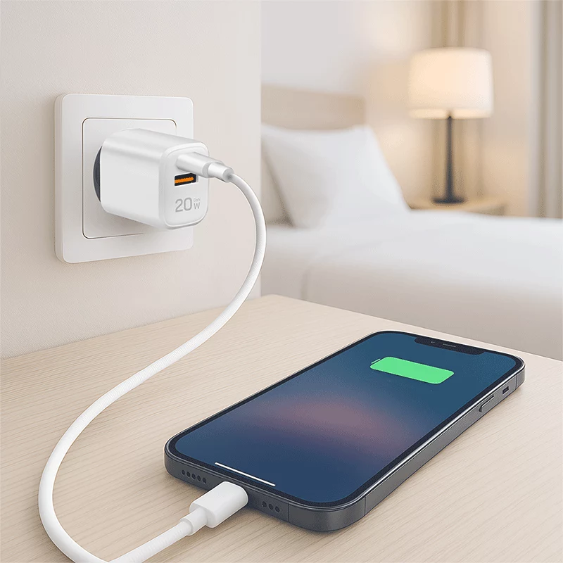 LogiLink PA0374 USB-A/C laadimiskomplekt, 20 W, 1x USB-A ja 1x USB-C, valge
