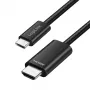 LogiLink UA0471 USB 3.2 Gen1 Type-C - HDMI kaabel, 4K/30 Hz, punutud, must, 3 m