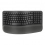 Logitech Wave Keys 920-012289 juhtmevaba ergonoomiline klaviatuur, 2,4 GHz / Bluetooth, Šveitsi (CH) paigutus, grafiit