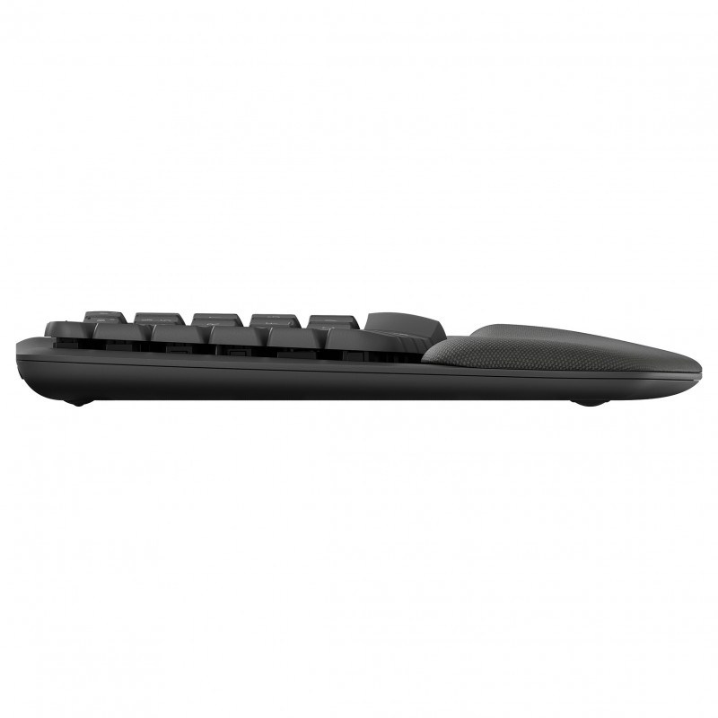 Logitech Wave Keys 920-012289 juhtmevaba ergonoomiline klaviatuur, 2,4 GHz / Bluetooth, Šveitsi (CH) paigutus, grafiit