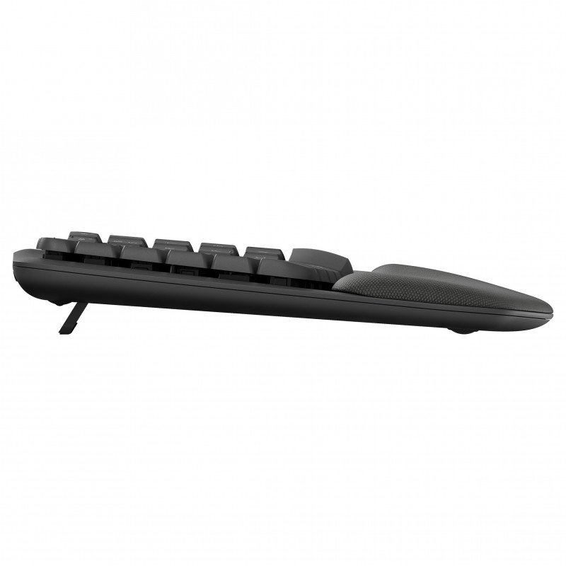 Logitech Wave Keys 920-012289 juhtmevaba ergonoomiline klaviatuur, 2,4 GHz / Bluetooth, Šveitsi (CH) paigutus, grafiit