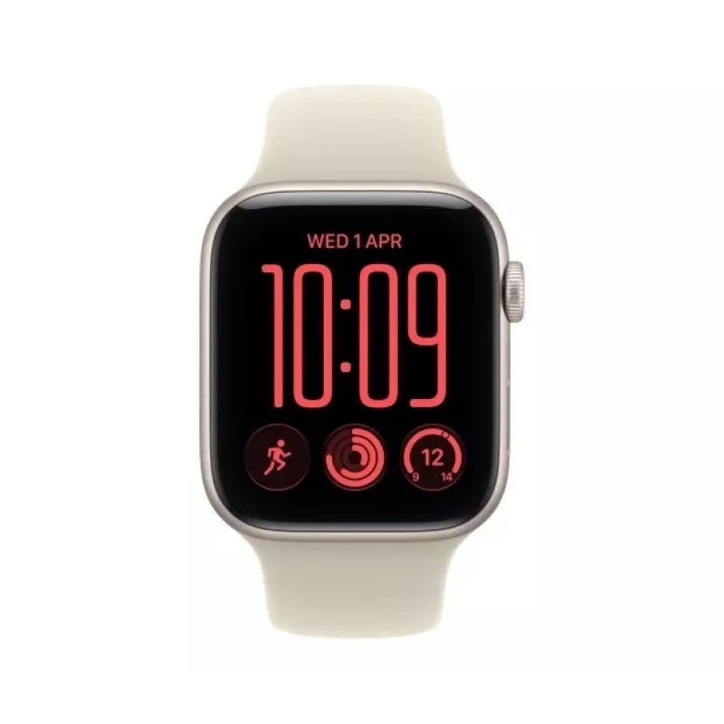 Apple Watch SE 3 nutikell, GPS + Cellular, 44 mm, tähevalguse värvi alumiiniumkorpus, liivavärvi spordirihm S/M