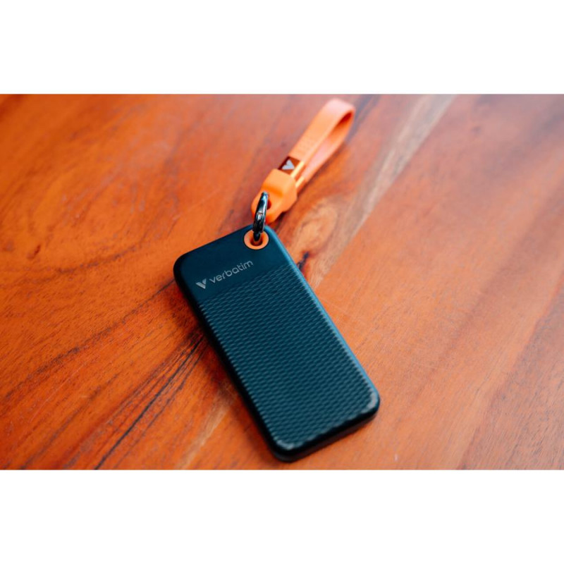 Verbatim Pocket 32285 kaasaskantav SSD, 512 GB, USB 3.2 Type-C, must/oranž