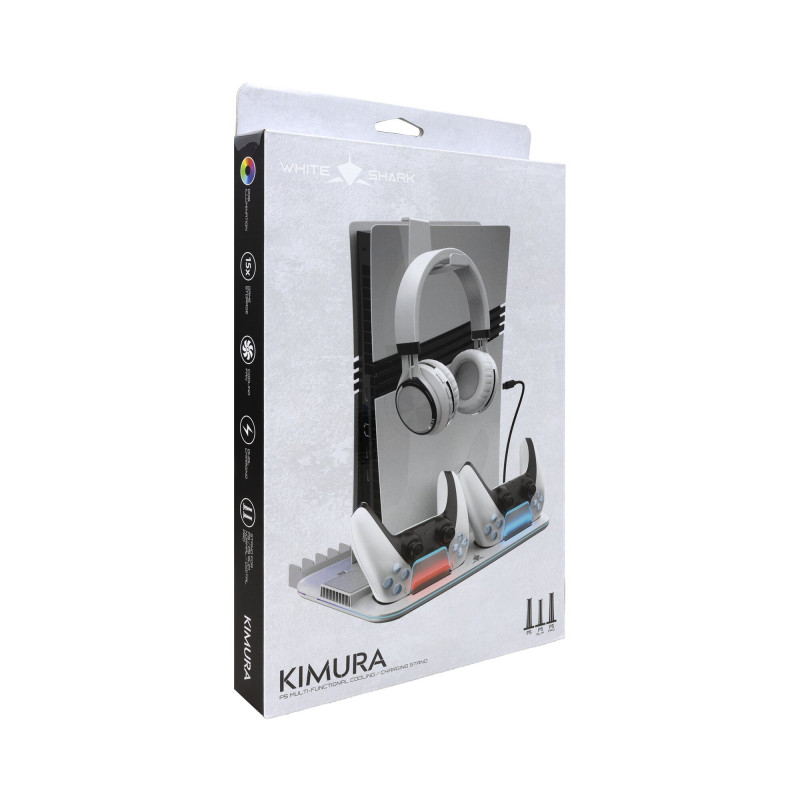 White Shark KIMURA PRO PS5 jahutusalus 2 laadimisdokiga, valge