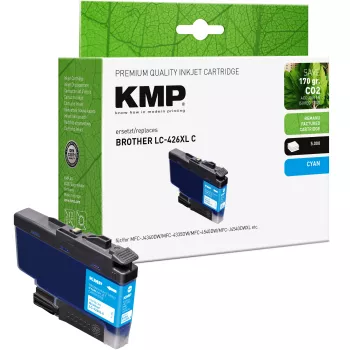 KMP tindikassett Brother LC426XLC jaoks, tsüaan, ühilduv, 1550,4003