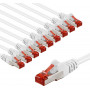 Goobay 66648 CAT 6 ühenduskaabel, S/FTP (PiMF), 3 m, valge (10 tk)
