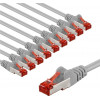 Goobay 66655 CAT 6 ühenduskaabel, S/FTP, 2 m, hall (10 tk)