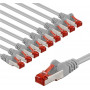 Goobay 66655 CAT 6 ühenduskaabel, S/FTP, 2 m, hall (10 tk)