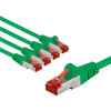 Goobay 66659 CAT 6 võrgu ühenduskaabel, S/FTP (PiMF), 2 m, roheline, vaskjuht (CU), 5 tk