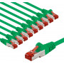 Goobay 67508 CAT 6 võrgu ühenduskaabel, S/FTP (PiMF), 2 m, roheline, 10 tk