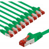 Goobay 67509 CAT 6 võrgu ühenduskaabel, S/FTP (PiMF), 3 m, roheline, 10 tk