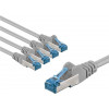 Goobay 67515 CAT 6a võrgu ühenduskaabel, S/FTP, 1 m, hall, 5 tk