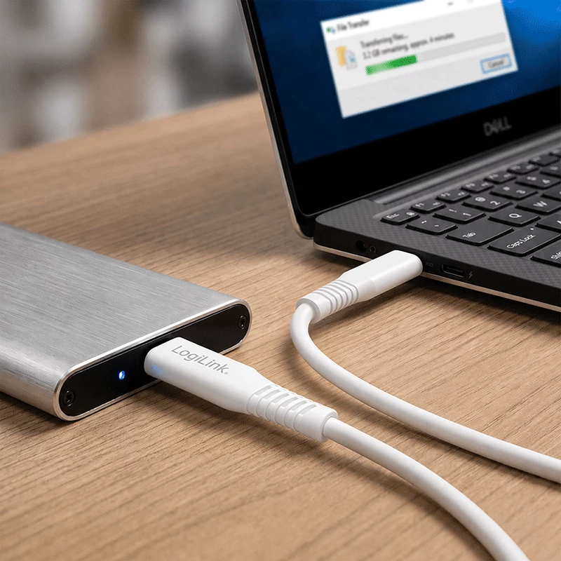 LogiLink CU0244 USB 2.0 kaabel USB-C – Micro-USB, 480 Mbps, 12 W, valge, 2 m