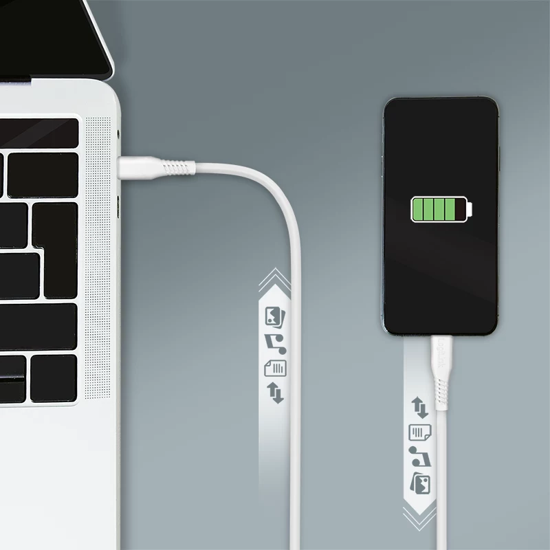 LogiLink CU0263 USB 2.0 kaabel USB-C – USB-C, 480 Mbps, 60 W, valge, 1,5 m