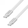 LogiLink CU0445 USB 2.0 lame kaabel USB-C – USB-C, punutud, 480 Mbps, 60 W, valge, 1 m