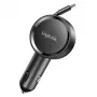 LogiLink PA0400 USB-C autolaadija, 1 port, PD 3.0, 30 W, sissetõmmatav kaabel, 0,8 m