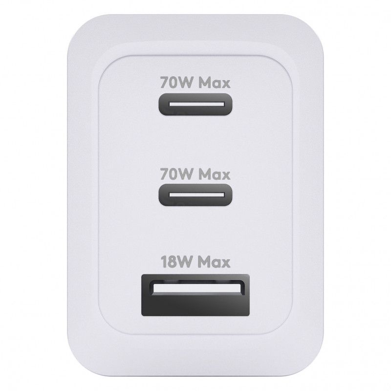 dbramante1928 CI70CCWH4436 toiteadapter, 70 W, 2x USB-C + 1x USB-A, ELi pistik, valge