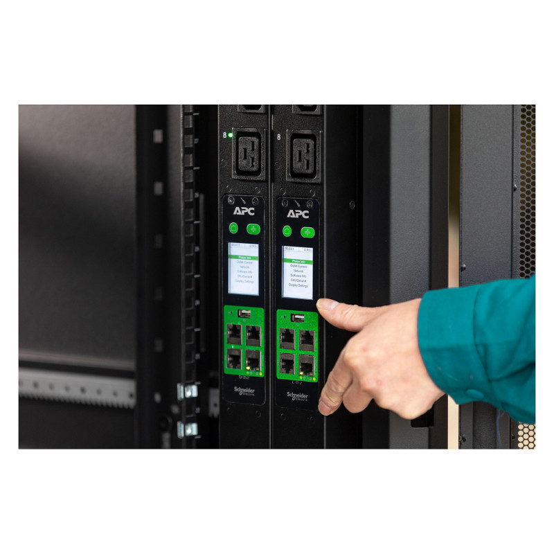 APC EasyPDU EPDU2216S lülitatav riiuli toitejaotur, Zero U, 11 kW, 230 V, 21 x C13 ja 6 x C19, IEC 309