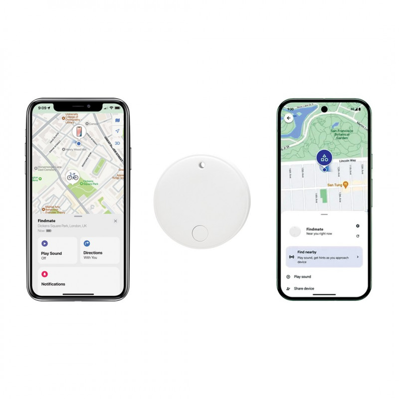 XD Design FindMate Dual RCS jälgija P301.6203, Apple Find My ja Android Find Hub, IPX5