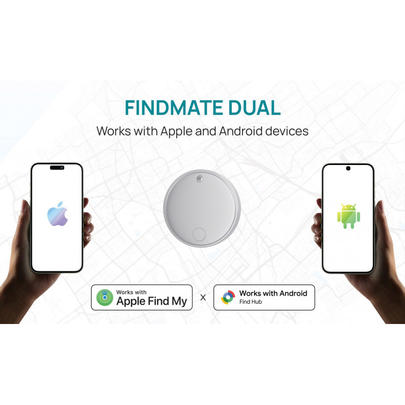 XD Design FindMate Dual RCS jälgija P301.6203, Apple Find My ja Android Find Hub, IPX5