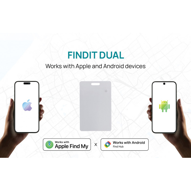 XD Design Connects FindIt Dual RCS rahakoti jälgimiskaart, Apple Find My ja Android Find Hub, P301.6403