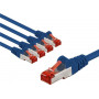 Goobay 66608 CAT 6 ühenduskaabel, S/FTP (PiMF), 3 m, sinine, vaskjuhid CU (5 tk)