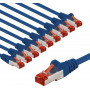 Goobay 66630 CAT 6 ühenduskaabel, S/FTP (PiMF), 3 m, sinine (10 tk)
