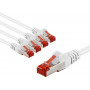 Goobay 66643 CAT 6 ühenduskaabel, S/FTP (PiMF), 2 m, valge (5 tk)