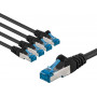 Goobay 67538 Cat 6a S/FTP (PiMF) patch-kaabel, 2 m, must (5 tk)