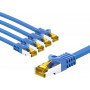 Goobay RJ45 CAT 6A S/FTP (PiMF) patch-kaabel, 500 MHz, CAT 7 toorkaabliga, 5 m, sinine (5 tk)