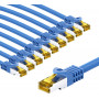 Goobay RJ45 CAT 6A S/FTP (PiMF) patch-kaabel, 500 MHz, CAT 7 toorkaabliga, 3 m, sinine (10 tk)