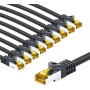Goobay 69415 RJ45 ühenduskaabel CAT 6A S/FTP (PiMF), 500 MHz, CAT 7 kaabliga, 3 m, must (10 tk)