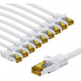 Goobay 69450 RJ45 patch-kaabel CAT 6A S/FTP (PiMF) CAT 7 kaabliga, 3 m, valge (10 tk)