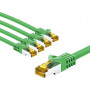 Goobay 69573 RJ45 võrgukaabel CAT 6A S/FTP (PiMF), 500 MHz, CAT 7 toorkaabliga, 1 m, roheline (5 tk)