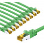 Goobay 69756 RJ45 võrgukaabel CAT 6A S/FTP (PiMF), 500 MHz, CAT 7 toorkaabliga, 1 m, roheline (10 tk)