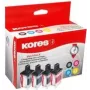 Kores G1537KIT tindikassettide komplekt Brother LC-3219XL jaoks, must + tsüaan + magenta + kollane