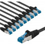 Goobay 67541 CAT 6A võrgukaabel, S/FTP (PiMF), 1 m, must (10 tk)
