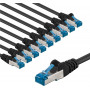 Goobay 67542 CAT 6A võrgukaabel, S/FTP (PiMF), 2 m, must, vaskjuht (CU) (10 tk)