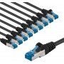 Goobay 67544 CAT 6A võrgukaabel, S/FTP (PiMF), 5 m, must (10 tk)