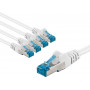 Goobay 67546 CAT 6A võrgukaabel (patch), S/FTP (PiMF), 2 m, valge (5 tk)