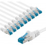 Goobay CAT 6A patch-kaabel, S/FTP (PiMF), 2 m, valge, 10 tk