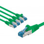 Goobay CAT 6A patch-kaabel, S/FTP (PiMF), 5 m, roheline, 5 tk