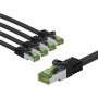 Goobay 69793 CAT 8.1 ühenduskaabel, S/FTP (PiMF), GHMT-sertifitseeritud, 5 m, must (5 tk)