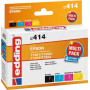 Edding EDD-414 tindikassetid Epson Stylus Office BX 305 F jaoks, ühilduvad, komplekt must + tsüaan + magenta + kollane (4 tk)