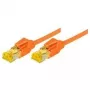 Tecline Cat 6A S/FTP (S-STP) võrgukaabel, RJ-45 – RJ-45, 0,5 m, oranž